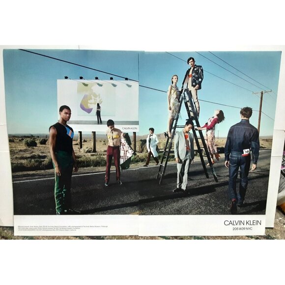 Other - 2017 Calvin Klein Andy Warhol Artwork 2 Page Original Print ad Advertisement